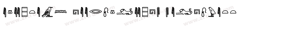Egyptian Hieroglyphs Silhouette字体转换